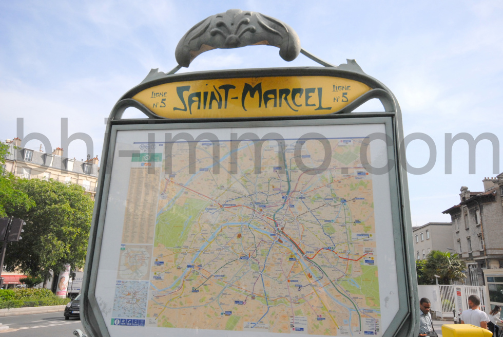 METRO SAINT-MARCEL LIGNE 5 A  4 MINUTES A PIED